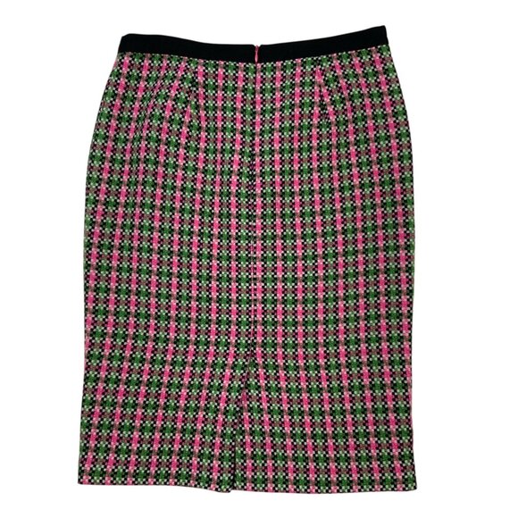 Boden Notre Dame Skirt 10L Pink Green Tweed Wool Blend Pencil Knee Length Career - Picture 11 of 12